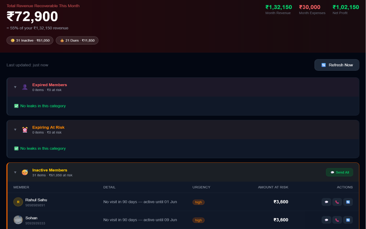GymSetu Payment Recovery